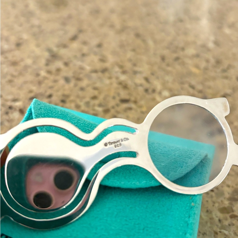 Vintage Tiffany Bookmark/Magnifier. Whimsical Eyeglass shape